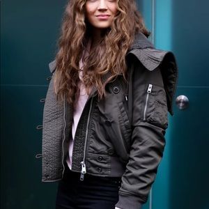 All Saints Zip Up Bomber